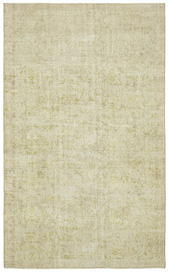 6x10 Beige Turkish Vintage Area Rug - 41500