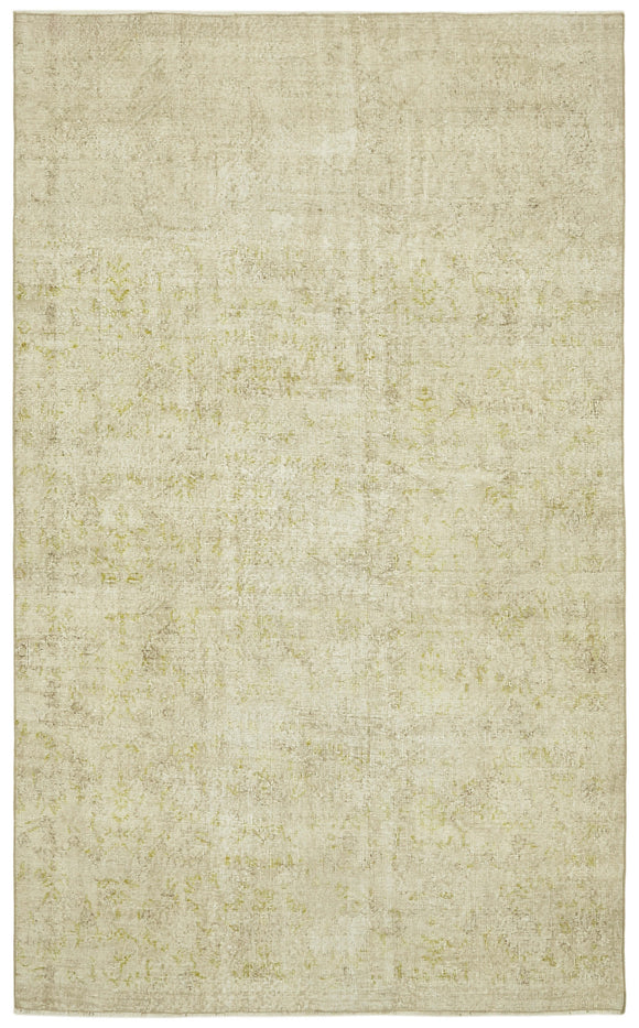6x10 Beige Turkish Vintage Area Rug - 41500