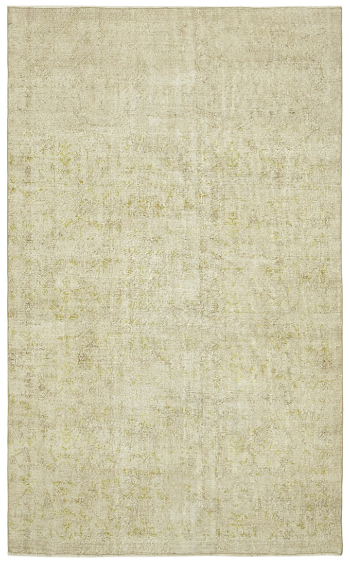 6x10 Beige Turkish Vintage Area Rug - 41500