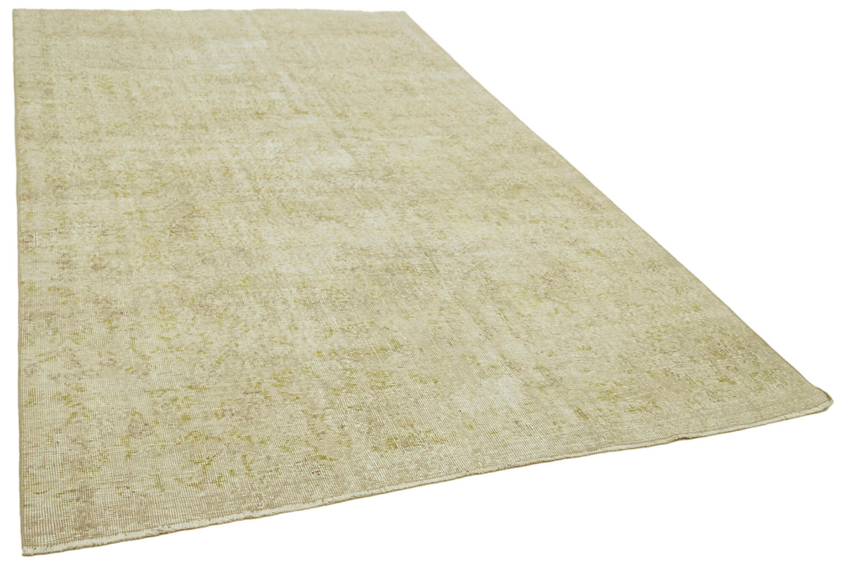 6x10 Beige Turkish Vintage Area Rug - 41500