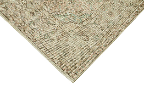 6x9 Beige Turkish Vintage Area Rug - 41508