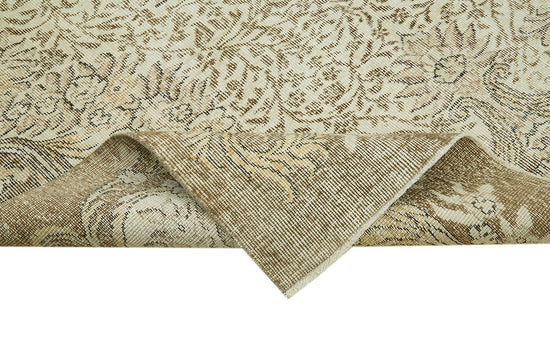 6x9 Beige Turkish Vintage Area Rug - 41511