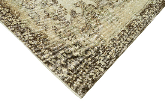 5x8 Beige Turkish Vintage Area Rug - 41522