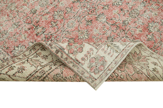 5x9 Beige Turkish Vintage Area Rug - 41523