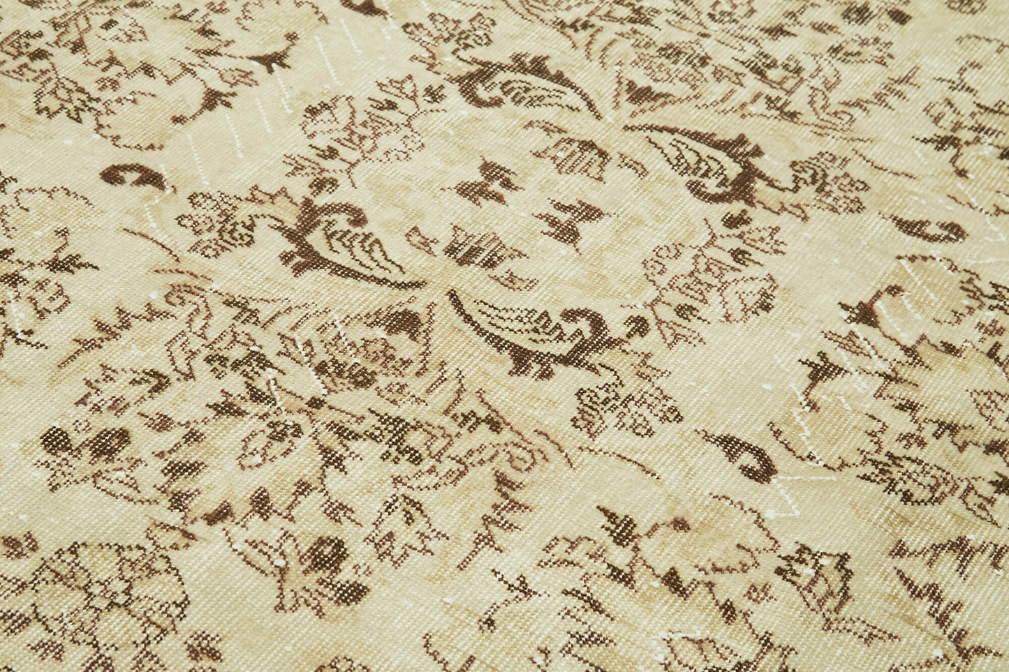 6x10 Beige Turkish Vintage Area Rug - 41525