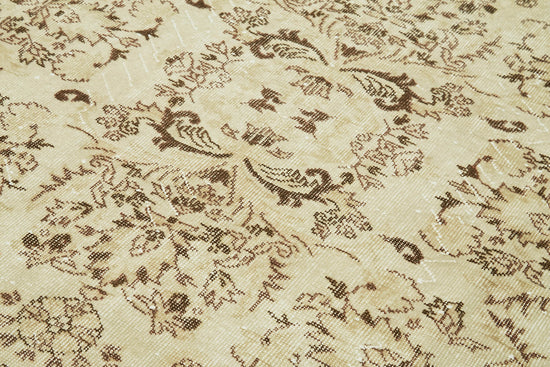 6x10 Beige Turkish Vintage Area Rug - 41525