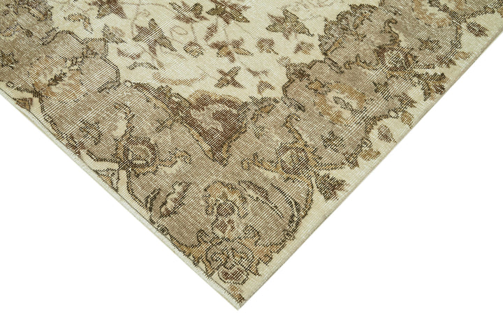 6x10 Beige Turkish Vintage Area Rug - 41536