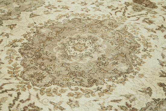 6x10 Beige Turkish Vintage Area Rug - 41536