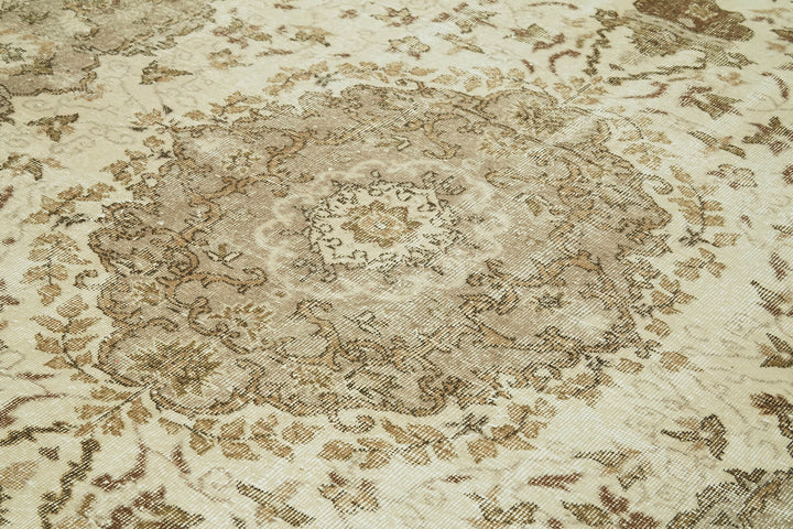 6x10 Beige Turkish Vintage Area Rug - 41536