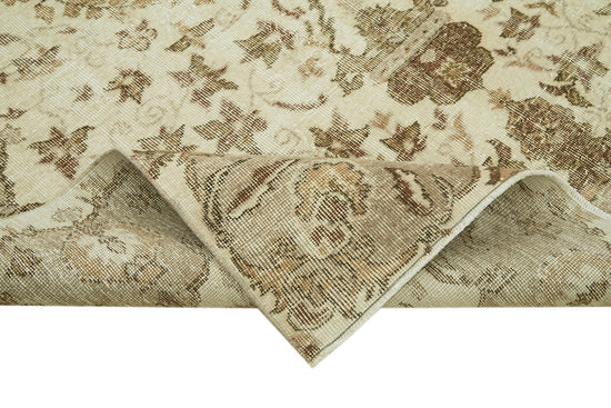 6x10 Beige Turkish Vintage Area Rug - 41536