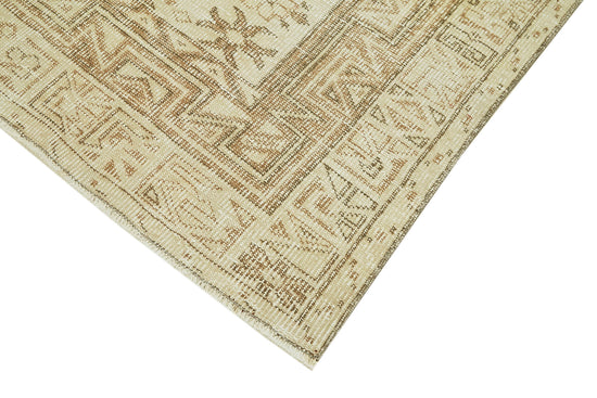 5x8 Beige Turkish Vintage Area Rug - 41538