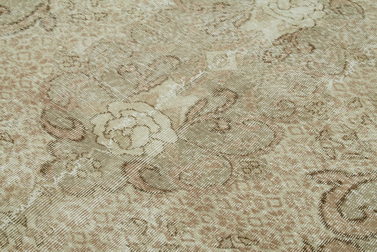 5x9 Beige Turkish Vintage Area Rug - 41548