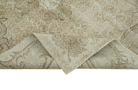 5x9 Beige Turkish Vintage Area Rug - 41548