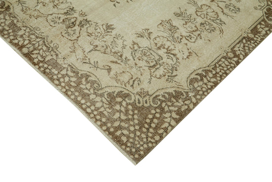 5x8 Beige Turkish Vintage Area Rug - 41550
