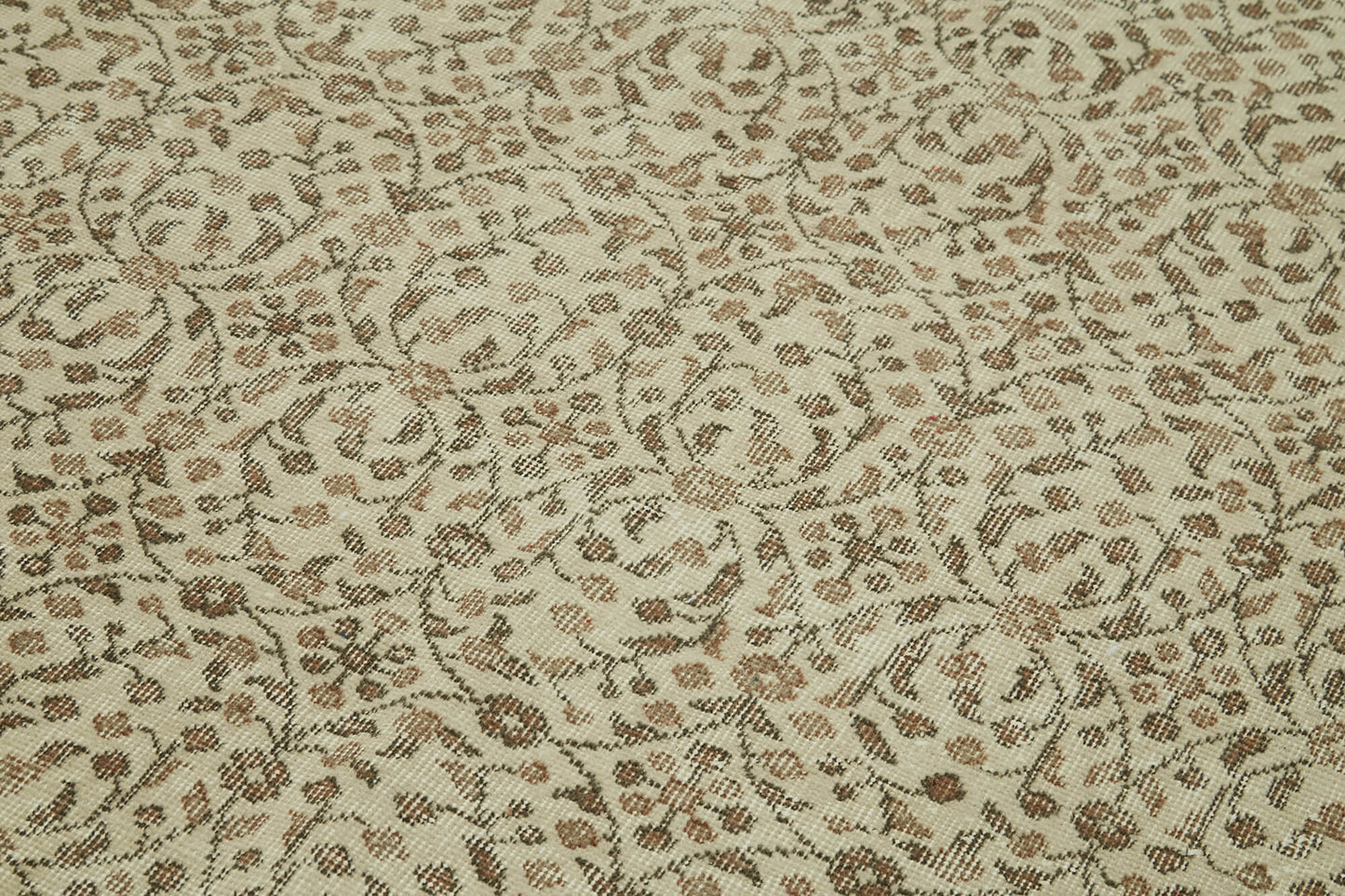 5x10 Beige Turkish Vintage Area Rug - 41552