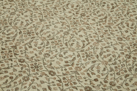 5x10 Beige Turkish Vintage Area Rug - 41552