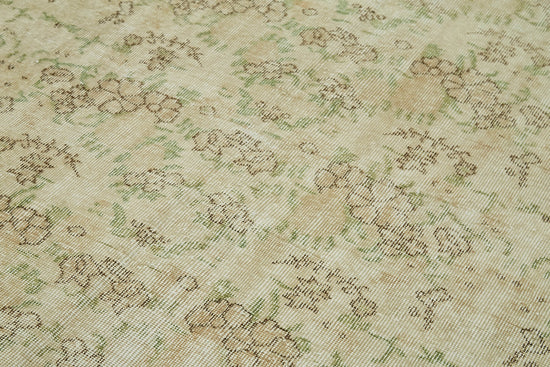 6x9 Beige Turkish Vintage Area Rug - 41555