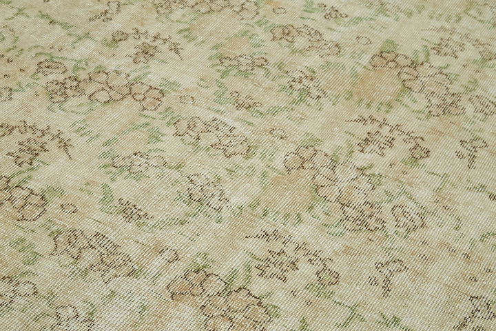 6x9 Beige Turkish Vintage Area Rug - 41555