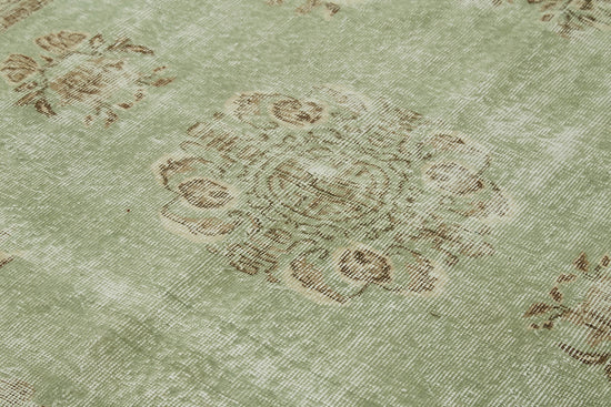 5x9 Beige Turkish Vintage Area Rug - 41557