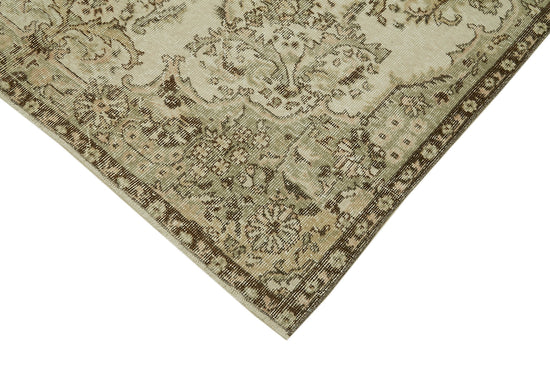 5x10 Beige Turkish Vintage Area Rug - 41559