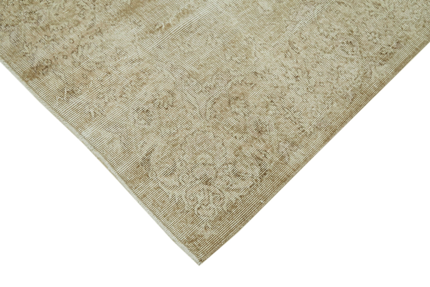 5x9 Beige Turkish Vintage Area Rug - 41561