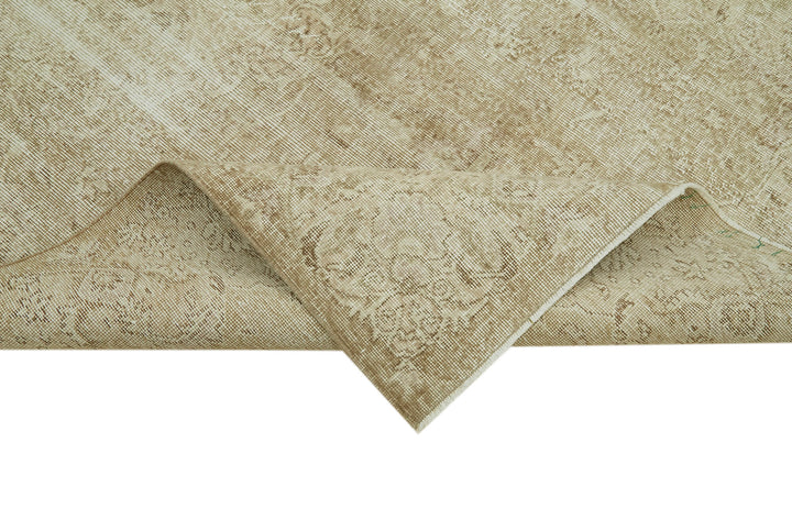 5x9 Beige Turkish Vintage Area Rug - 41561