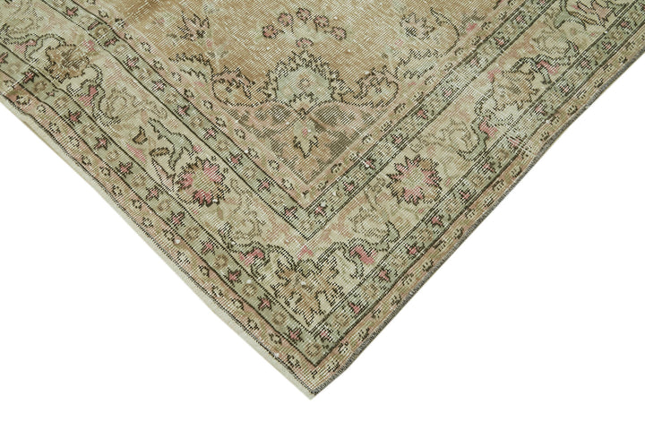 5x7 Beige Turkish Vintage Area Rug - 41563