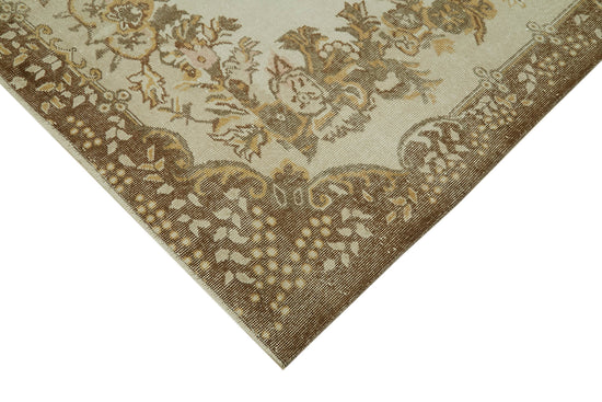6x10 Beige Turkish Vintage Area Rug - 41567