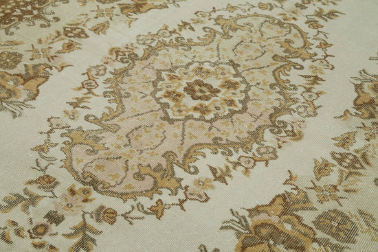 6x10 Beige Turkish Vintage Area Rug - 41567