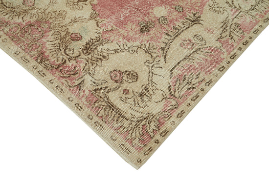 6x10 Beige Turkish Vintage Area Rug - 41571