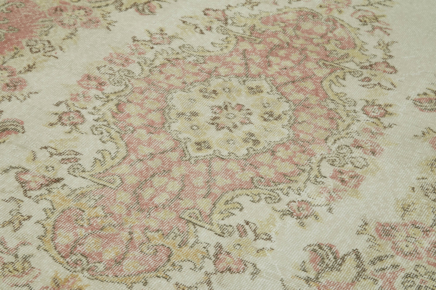 6x10 Beige Turkish Vintage Area Rug - 41572