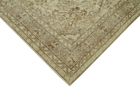 5x9 Beige Turkish Vintage Area Rug - 41583