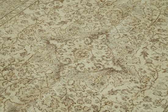 5x9 Beige Turkish Vintage Area Rug - 41583