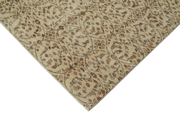 6x9 Beige Turkish Vintage Area Rug - 41590