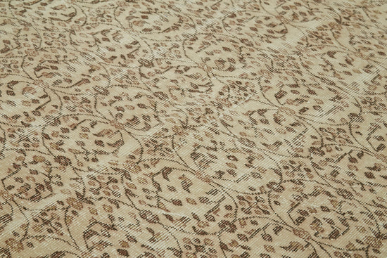 6x9 Beige Turkish Vintage Area Rug - 41590