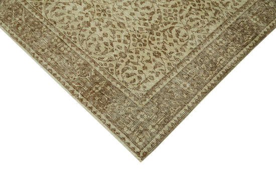 5x9 Beige Turkish Vintage Area Rug - 41591
