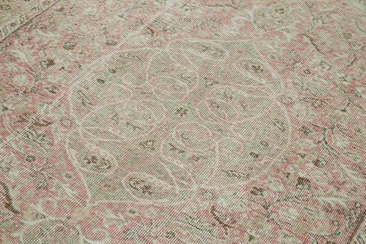 5x9 Beige Turkish Vintage Area Rug - 41602