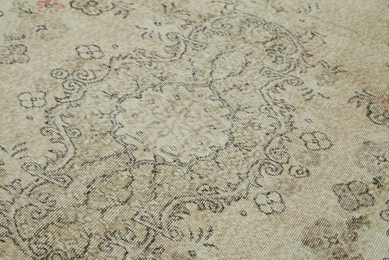5x9 Beige Turkish Vintage Area Rug - 41603