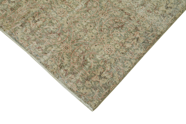 5x9 Beige Turkish Vintage Area Rug - 41604