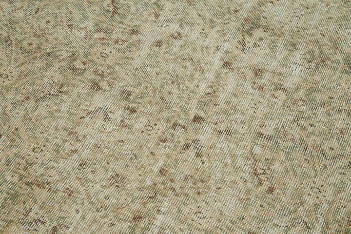 5x9 Beige Turkish Vintage Area Rug - 41604