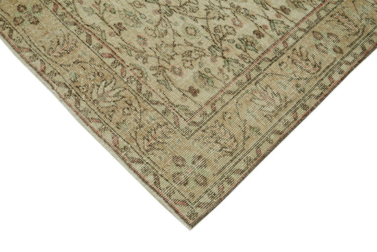 5x8 Beige Turkish Vintage Area Rug - 41606