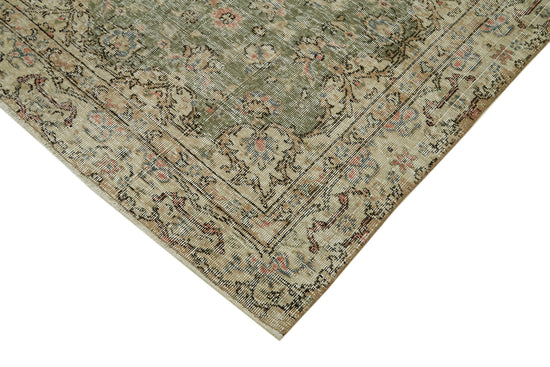 5x8 Beige Turkish Vintage Area Rug - 41622
