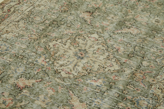 5x8 Beige Turkish Vintage Area Rug - 41622