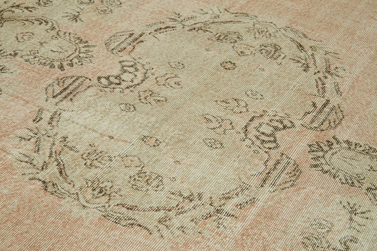 5x9 Beige Turkish Vintage Area Rug - 41623