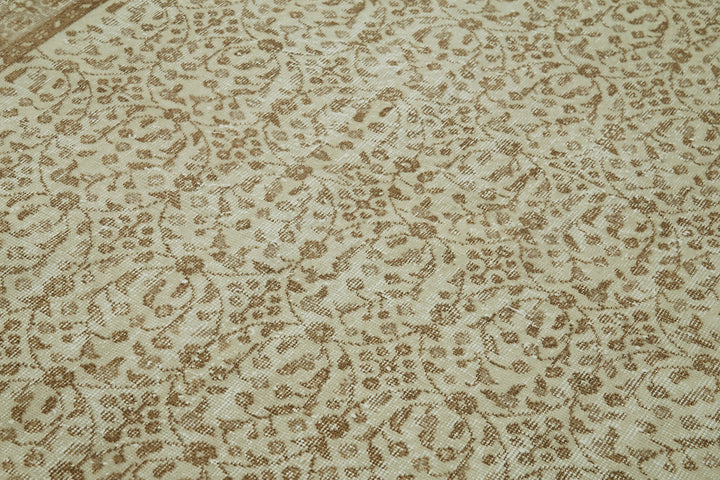 5x8 Beige Turkish Vintage Area Rug - 41624