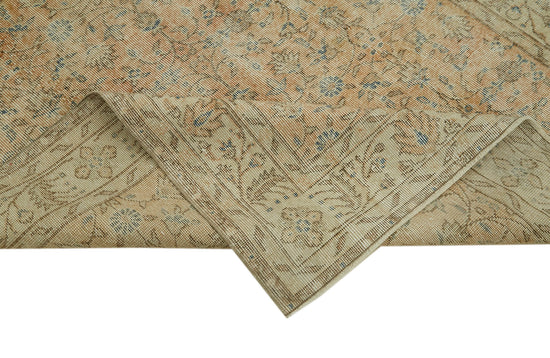 5x8 Beige Turkish Vintage Area Rug - 41627