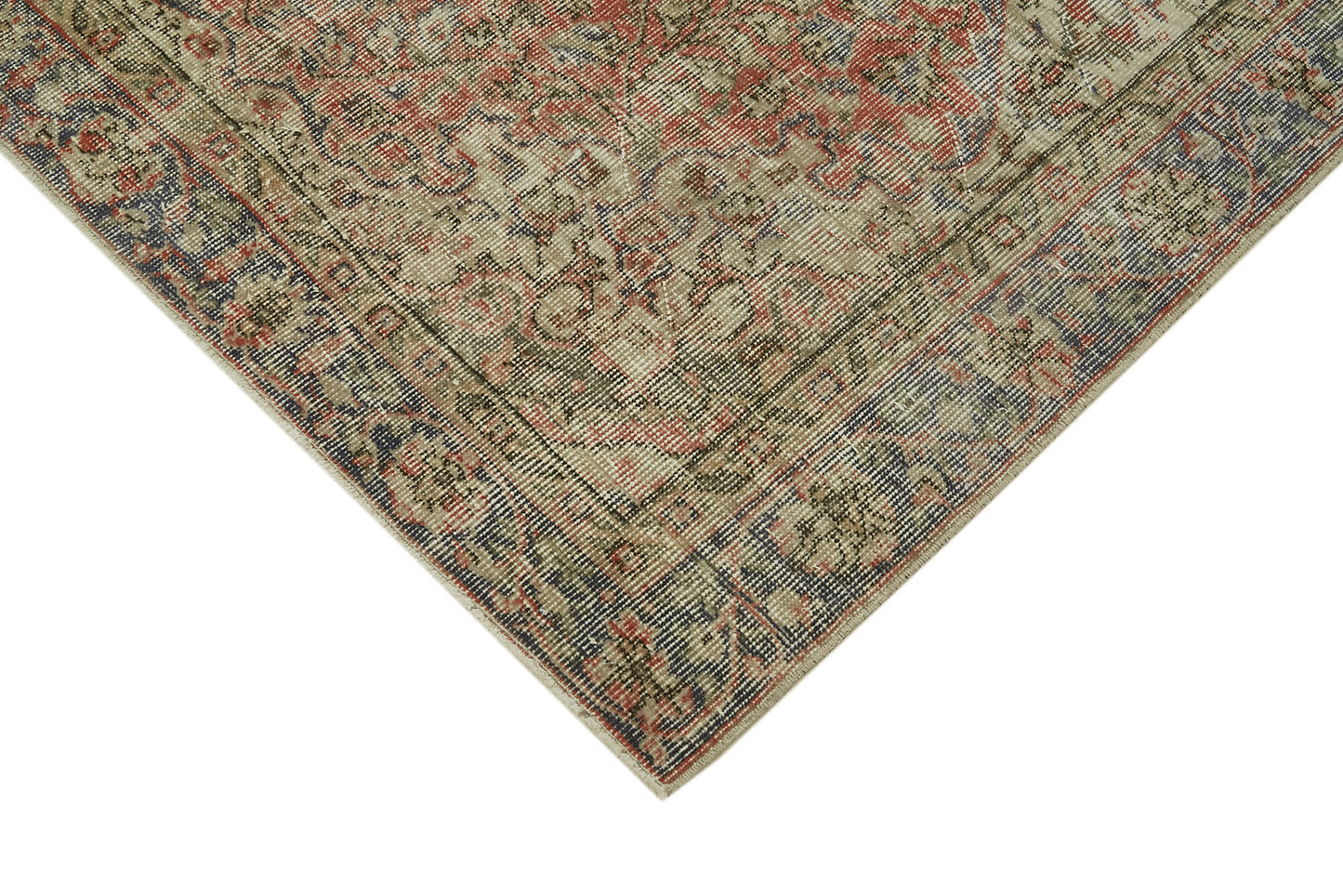 5x9 Red Turkish Vintage Area Rug - 41628