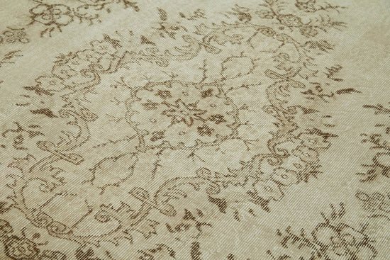 6x10 Beige Turkish Vintage Area Rug - 41632