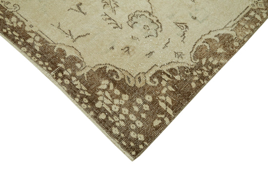 6x10 Beige Turkish Vintage Area Rug - 41639