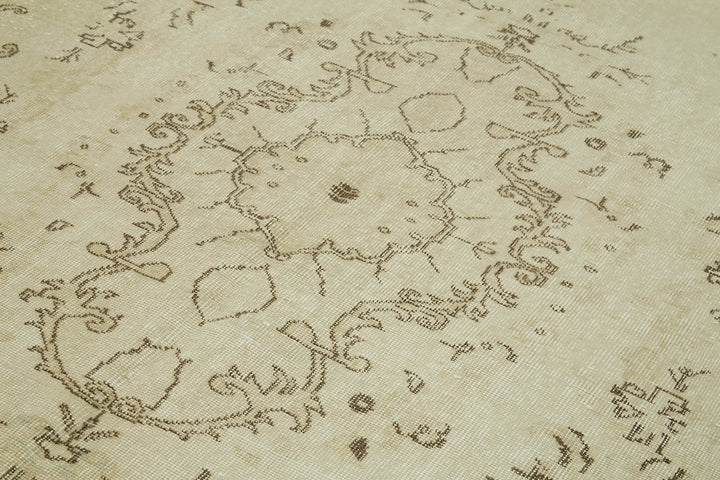6x10 Beige Turkish Vintage Area Rug - 41639